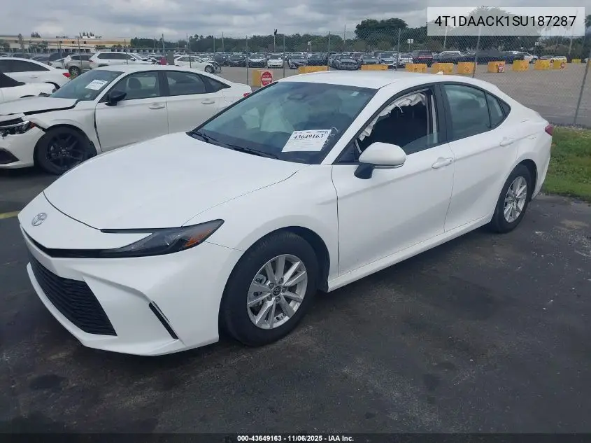 4T1DAACK1SU187287 2025 Toyota Camry Le
