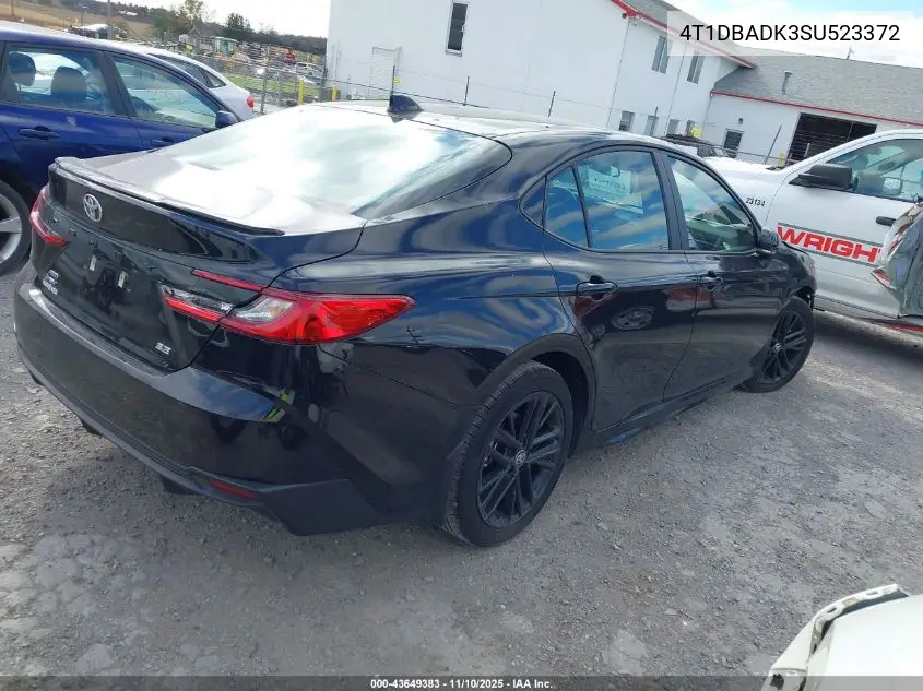4T1DBADK3SU523372 2025 Toyota Camry Se