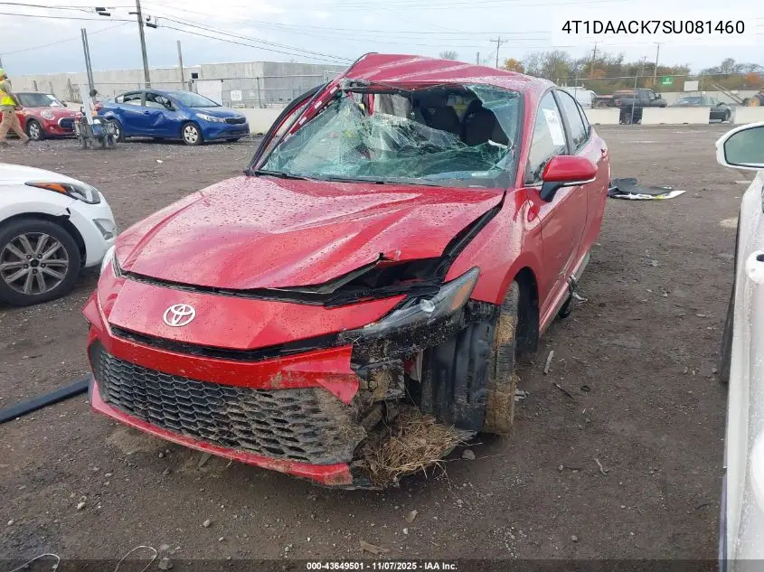 4T1DAACK7SU081460 2025 Toyota Camry Se