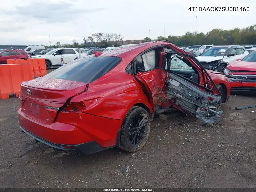 4T1DAACK7SU081460 2025 Toyota Camry Se
