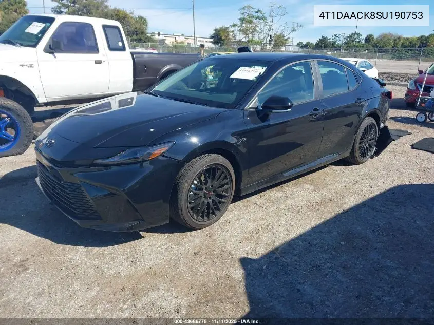 4T1DAACK8SU190753 2025 Toyota Camry Le