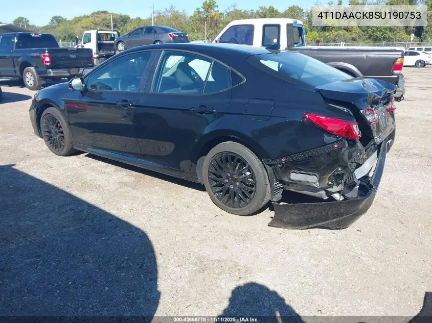 4T1DAACK8SU190753 2025 Toyota Camry Le