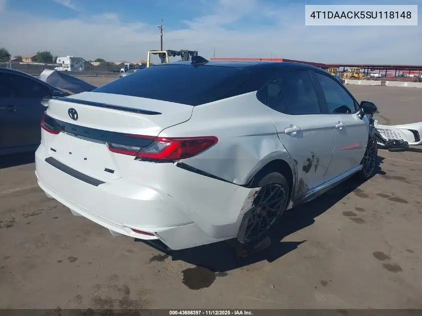 4T1DAACK5SU118148 2025 Toyota Camry Xse