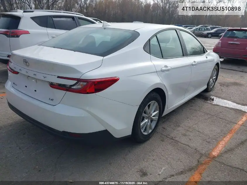4T1DAACK3SU510898 2025 Toyota Camry Le