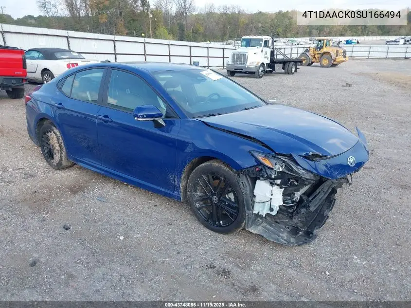 4T1DAACK0SU166494 2025 Toyota Camry Se