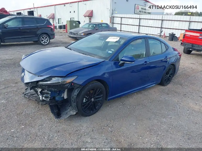 4T1DAACK0SU166494 2025 Toyota Camry Se