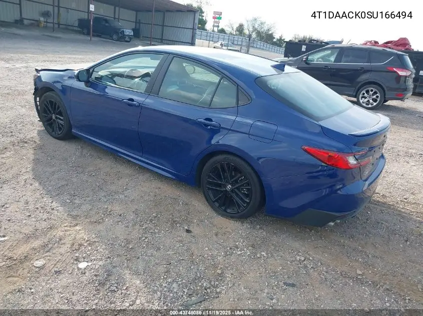 4T1DAACK0SU166494 2025 Toyota Camry Se