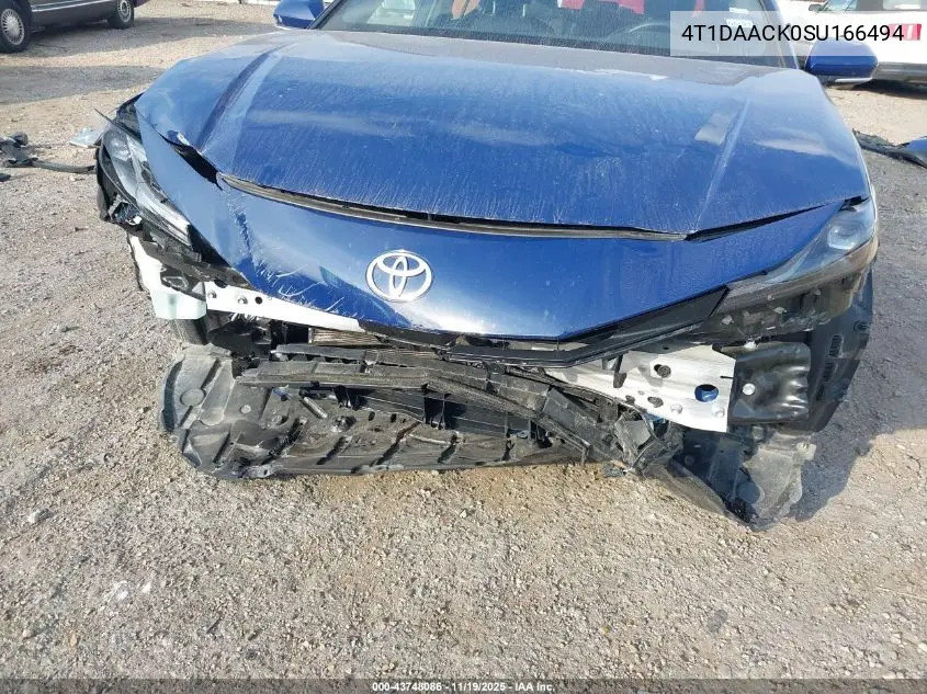 4T1DAACK0SU166494 2025 Toyota Camry Se