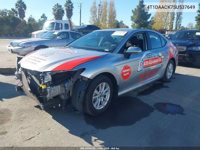 4T1DAACK7SU537649 2025 Toyota Camry Le