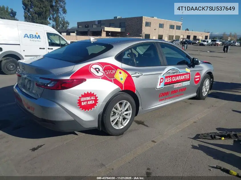 4T1DAACK7SU537649 2025 Toyota Camry Le