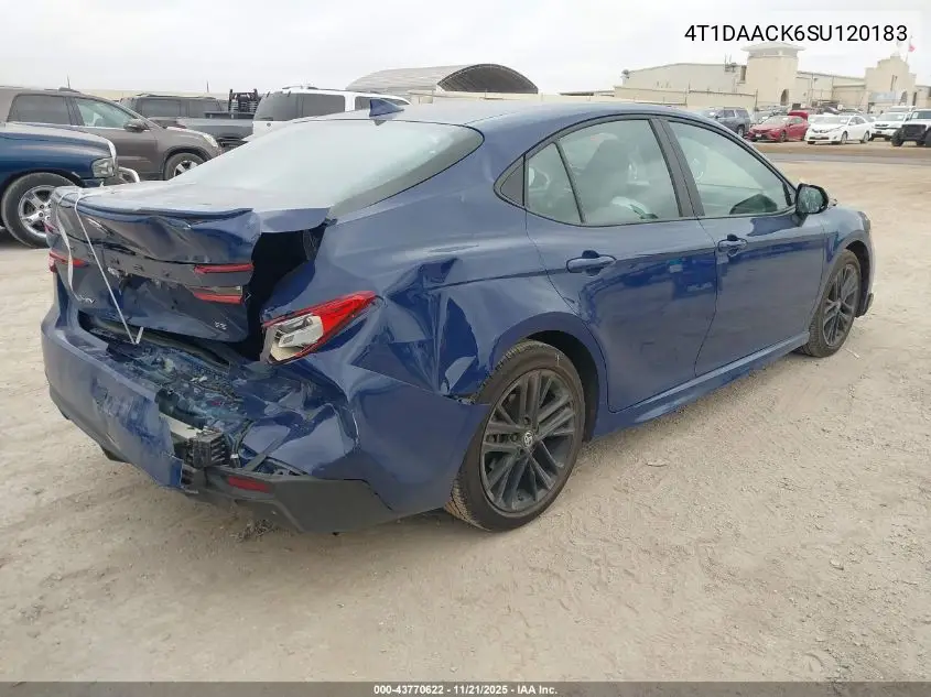 4T1DAACK6SU120183 2025 Toyota Camry Se