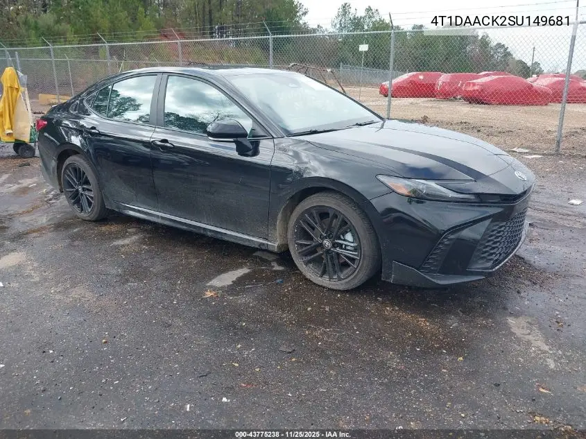 4T1DAACK2SU149681 2025 Toyota Camry Se