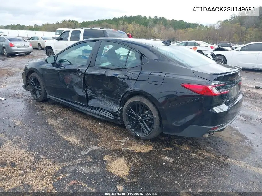 4T1DAACK2SU149681 2025 Toyota Camry Se