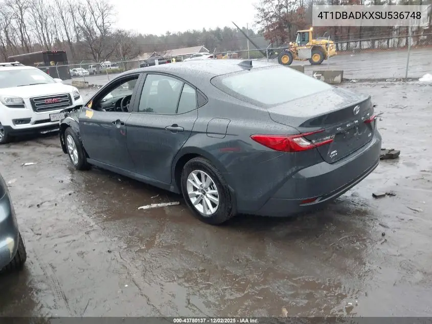 4T1DBADKXSU536748 2025 Toyota Camry Le