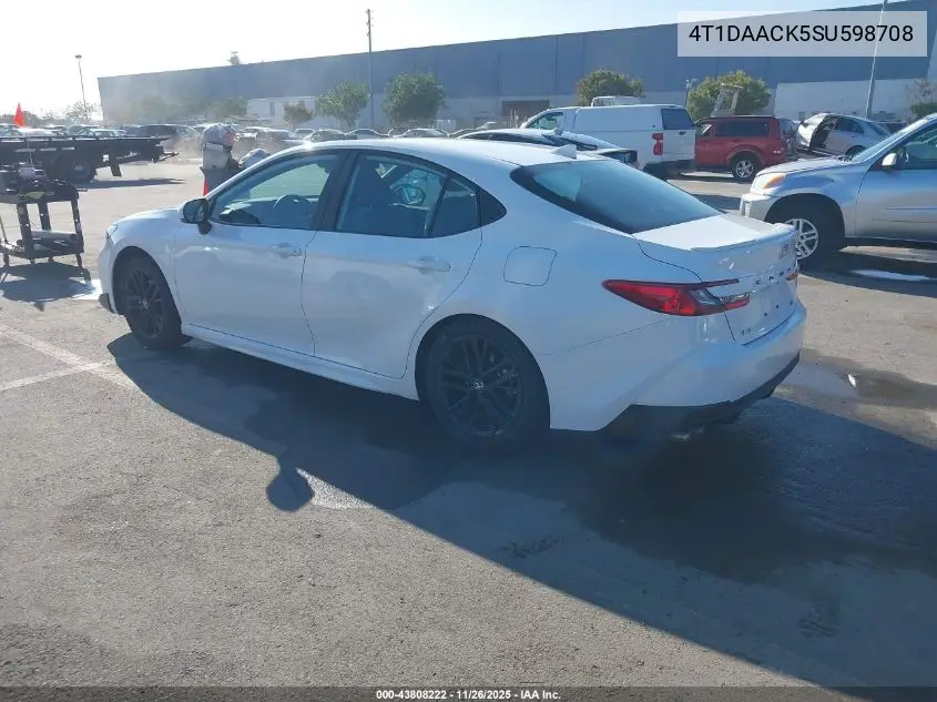 4T1DAACK5SU598708 2025 Toyota Camry Se