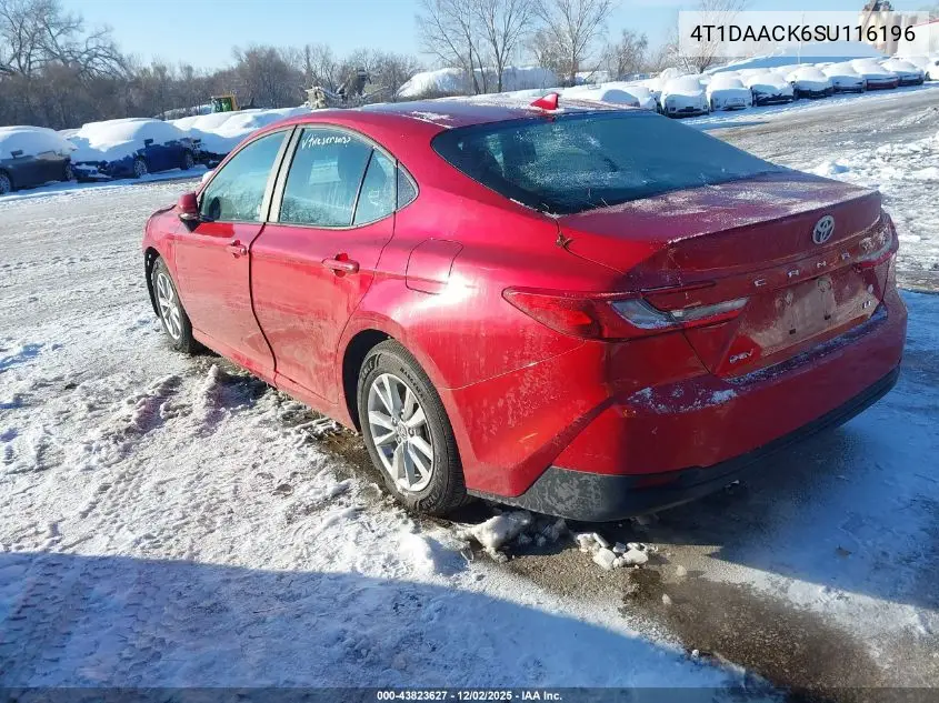 4T1DAACK6SU116196 2025 Toyota Camry Le