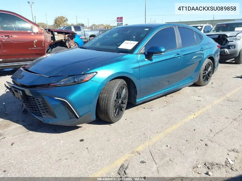 4T1DAACKXSU089858 2025 Toyota Camry Se
