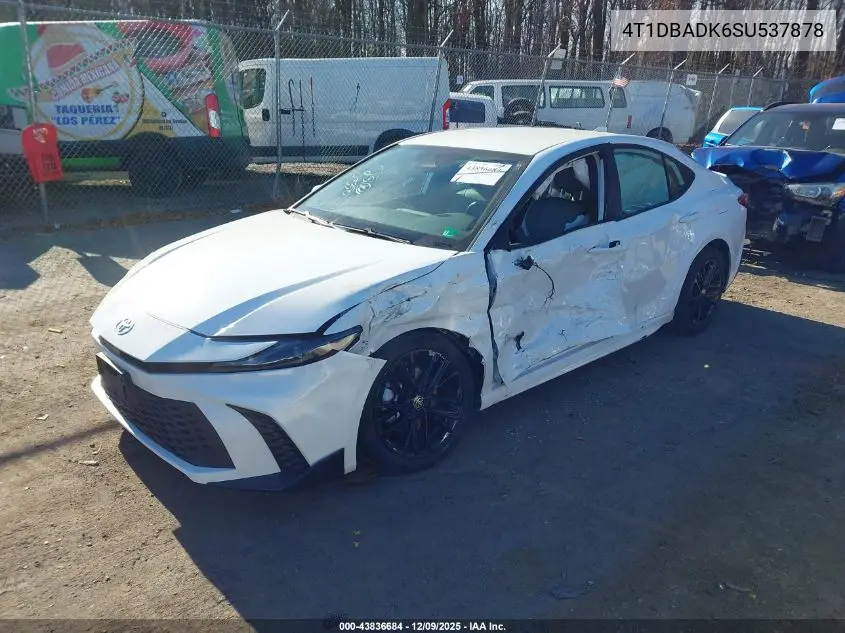 4T1DBADK6SU537878 2025 Toyota Camry Se