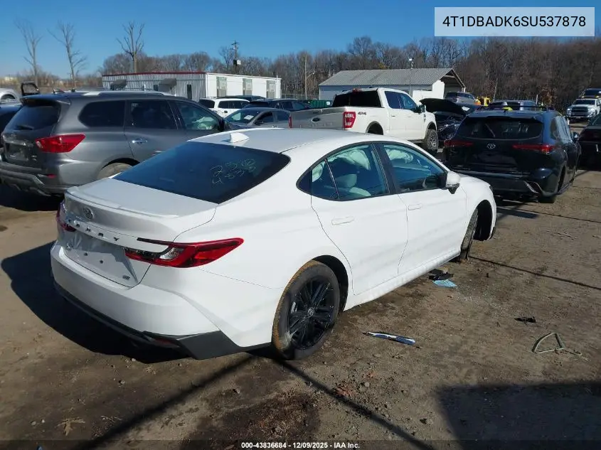4T1DBADK6SU537878 2025 Toyota Camry Se