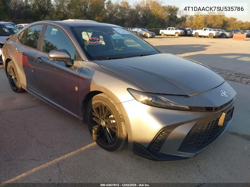 4T1DAACK7SU535786 2025 Toyota Camry Se