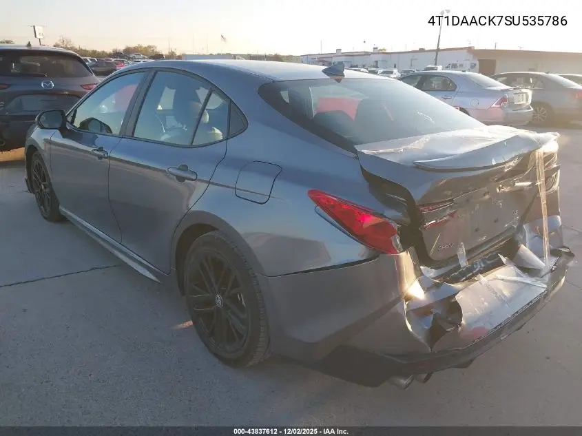 4T1DAACK7SU535786 2025 Toyota Camry Se
