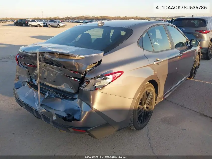 4T1DAACK7SU535786 2025 Toyota Camry Se