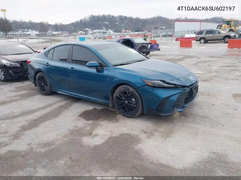 4T1DAACK6SU602197 2025 Toyota Camry Se