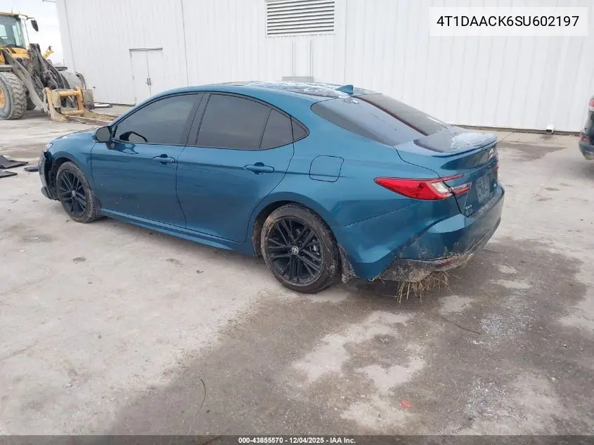4T1DAACK6SU602197 2025 Toyota Camry Se