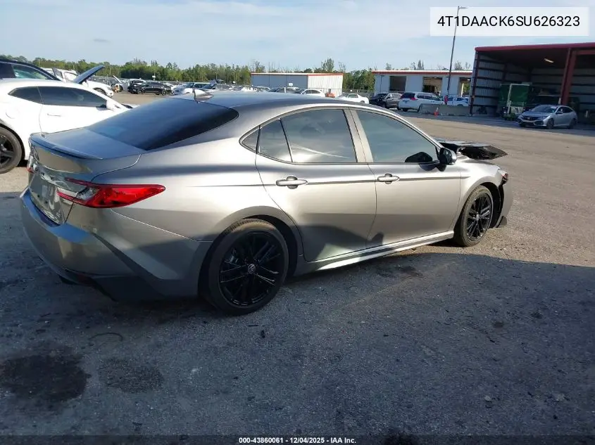 4T1DAACK6SU626323 2025 Toyota Camry Se