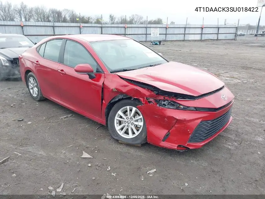 4T1DAACK3SU018422 2025 Toyota Camry Le