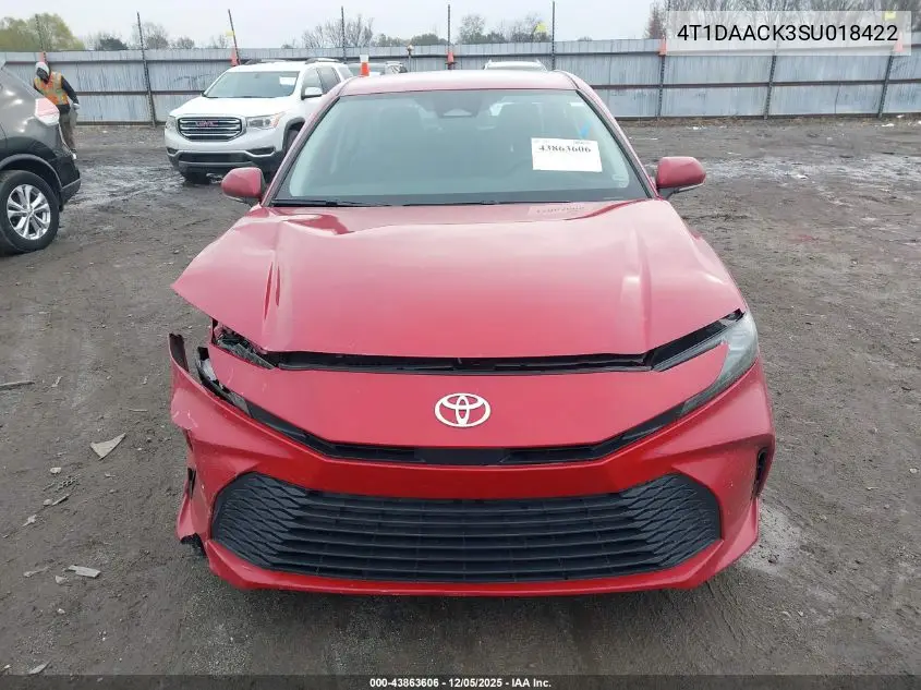 4T1DAACK3SU018422 2025 Toyota Camry Le