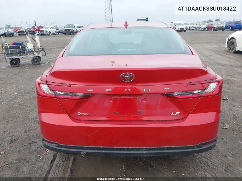 4T1DAACK3SU018422 2025 Toyota Camry Le