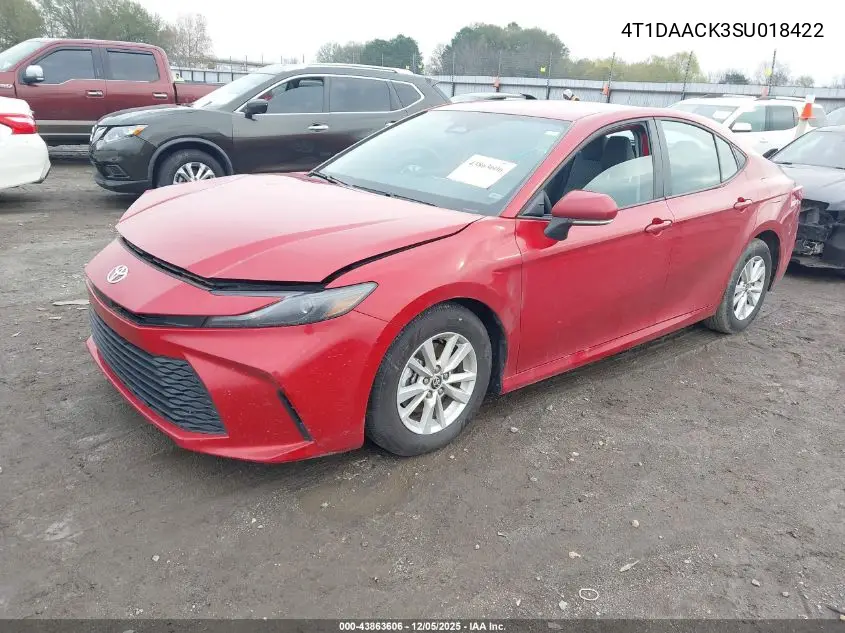 4T1DAACK3SU018422 2025 Toyota Camry Le