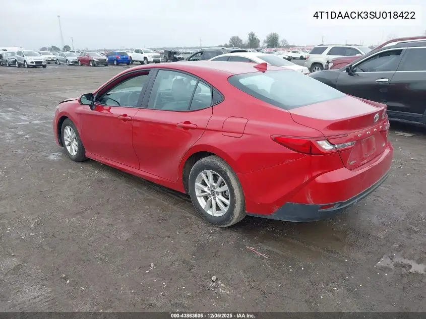 4T1DAACK3SU018422 2025 Toyota Camry Le