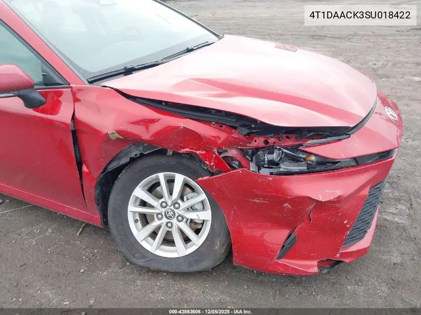 4T1DAACK3SU018422 2025 Toyota Camry Le