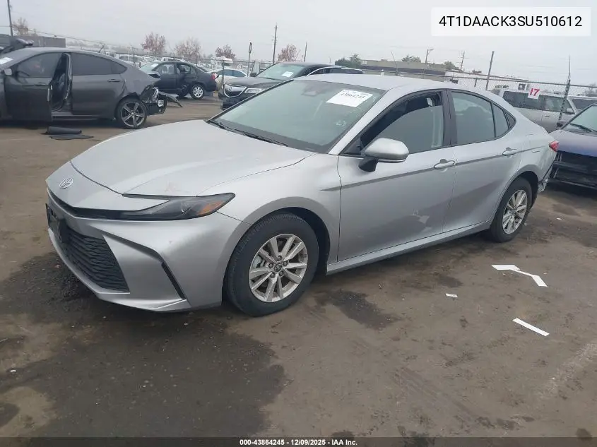 4T1DAACK3SU510612 2025 Toyota Camry Le
