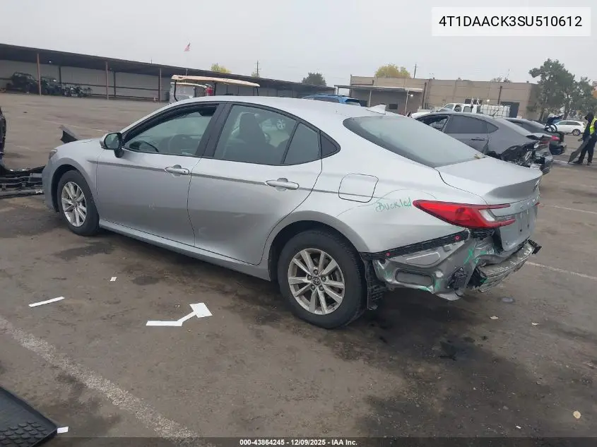 4T1DAACK3SU510612 2025 Toyota Camry Le