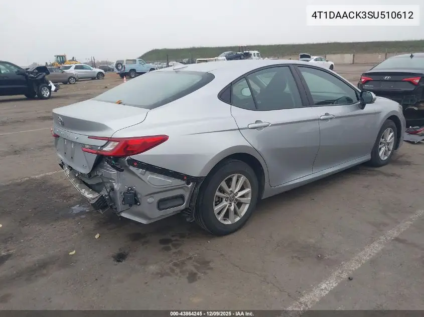 4T1DAACK3SU510612 2025 Toyota Camry Le