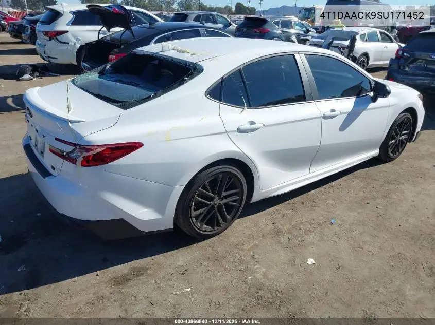 4T1DAACK9SU171452 2025 Toyota Camry Se