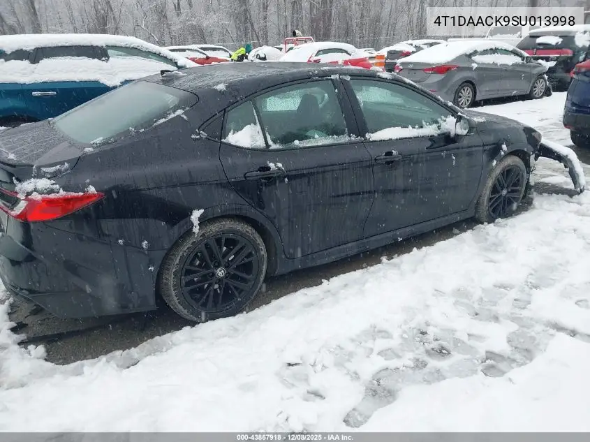 4T1DAACK9SU013998 2025 Toyota Camry Se