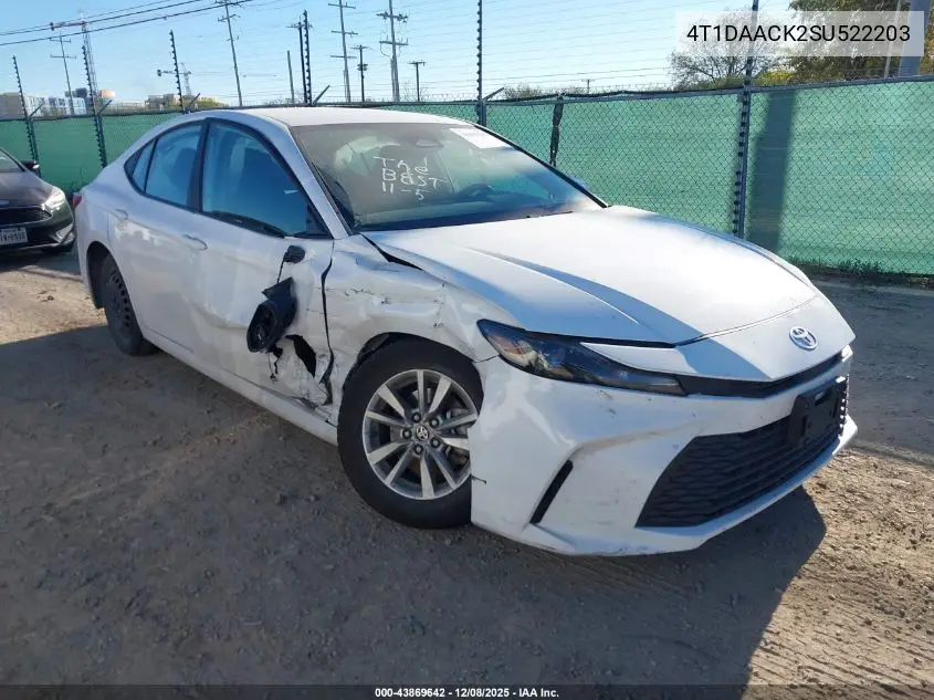 4T1DAACK2SU522203 2025 Toyota Camry Le
