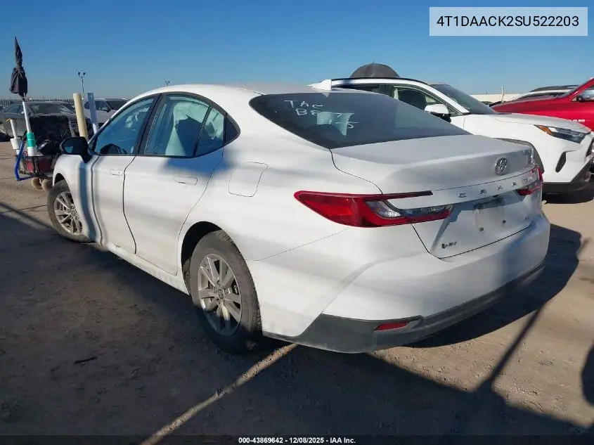 4T1DAACK2SU522203 2025 Toyota Camry Le