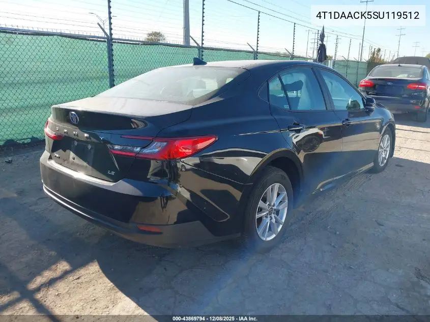 4T1DAACK5SU119512 2025 Toyota Camry Le