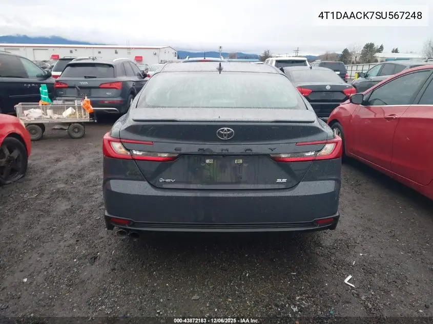 4T1DAACK7SU567248 2025 Toyota Camry Se