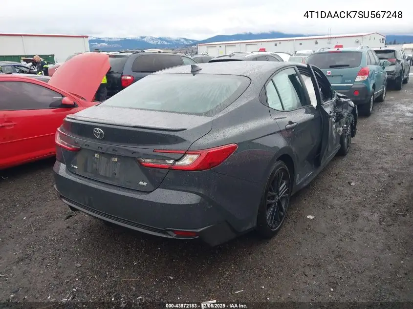 4T1DAACK7SU567248 2025 Toyota Camry Se