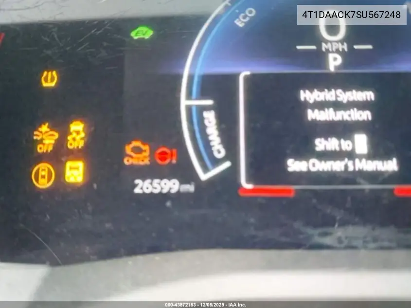 4T1DAACK7SU567248 2025 Toyota Camry Se