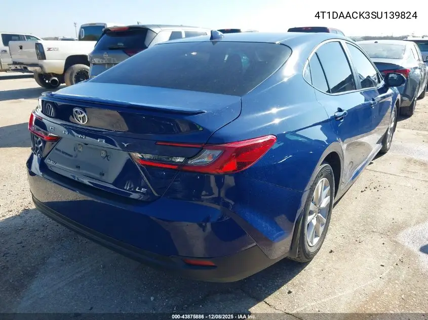4T1DAACK3SU139824 2025 Toyota Camry Le