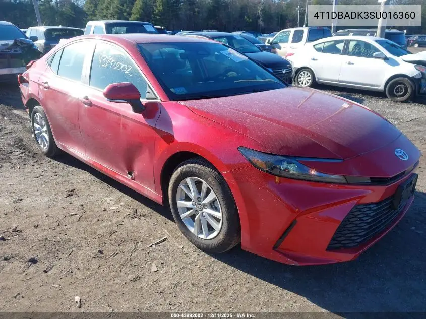 4T1DBADK3SU016360 2025 Toyota Camry Le