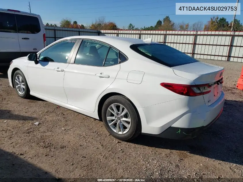 4T1DAACK4SU029753 2025 Toyota Camry Le