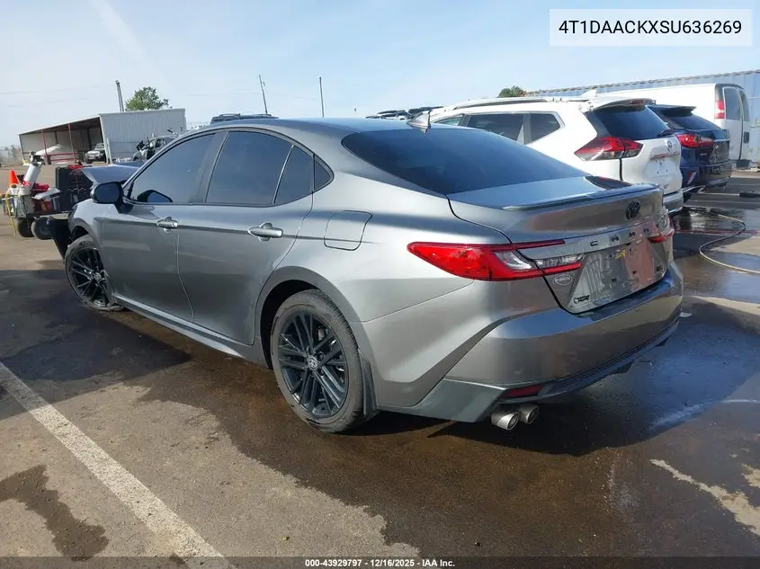 4T1DAACKXSU636269 2025 Toyota Camry Se